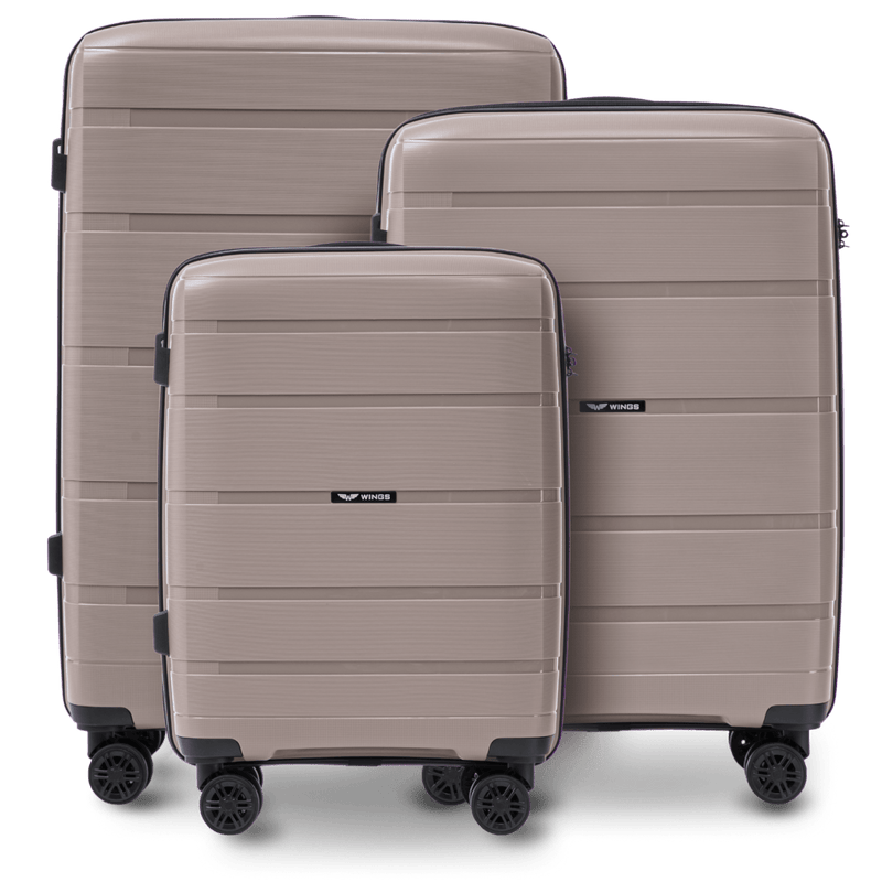Komplet 3 walizek Wings HAWFINCH 3.0 polipropylen CHAMPAGNE