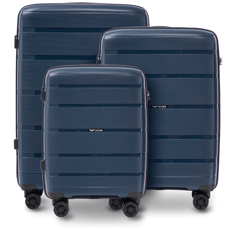 Komplet 3 walizek Wings HAWFINCH 3.0 polipropylen BLUE