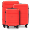 Komplet 3 walizek Wings HAWFINCH 3.0 polipropylen RED