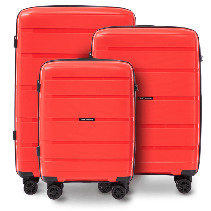 Komplet 3 walizek Wings HAWFINCH 3.0 polipropylen RED