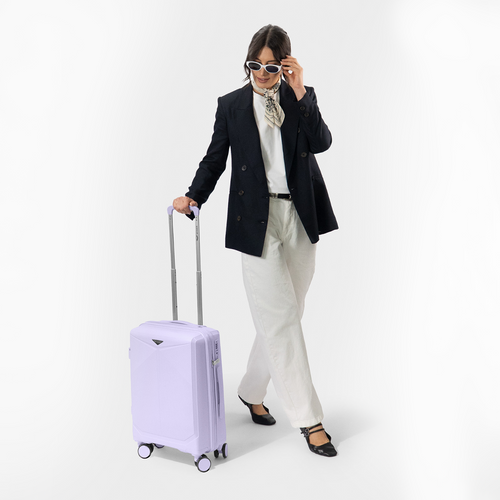 Walizka kabinowa Wings COCKATIEL polipropylen 20" WHITE PURPLE