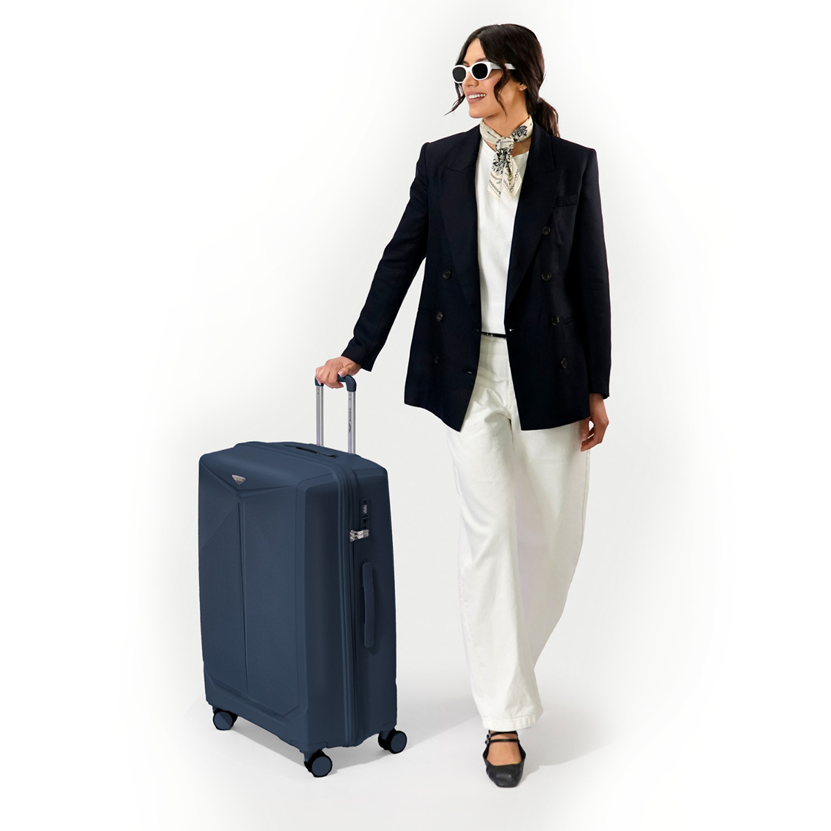 Walizka duża Wings COCKATIEL 28" polipropylen BLUE COCKATIEL COLLECTION