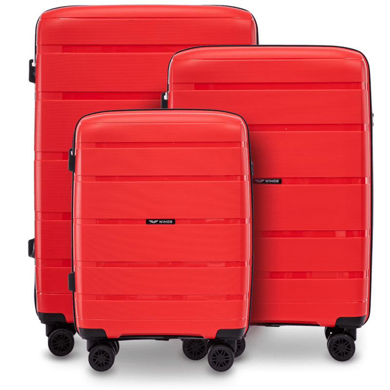 Komplet 3 walizek Wings HAWFINCH 2.0 polipropylen RED