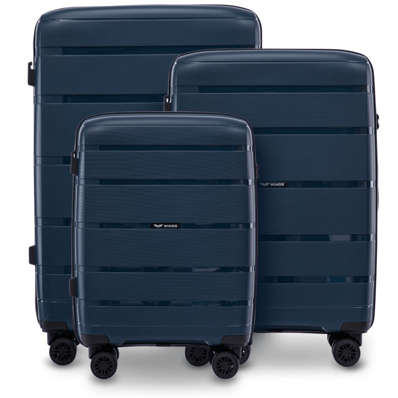 Komplet 3 walizek Wings HAWFINCH 2.0  polipropylen BLUE