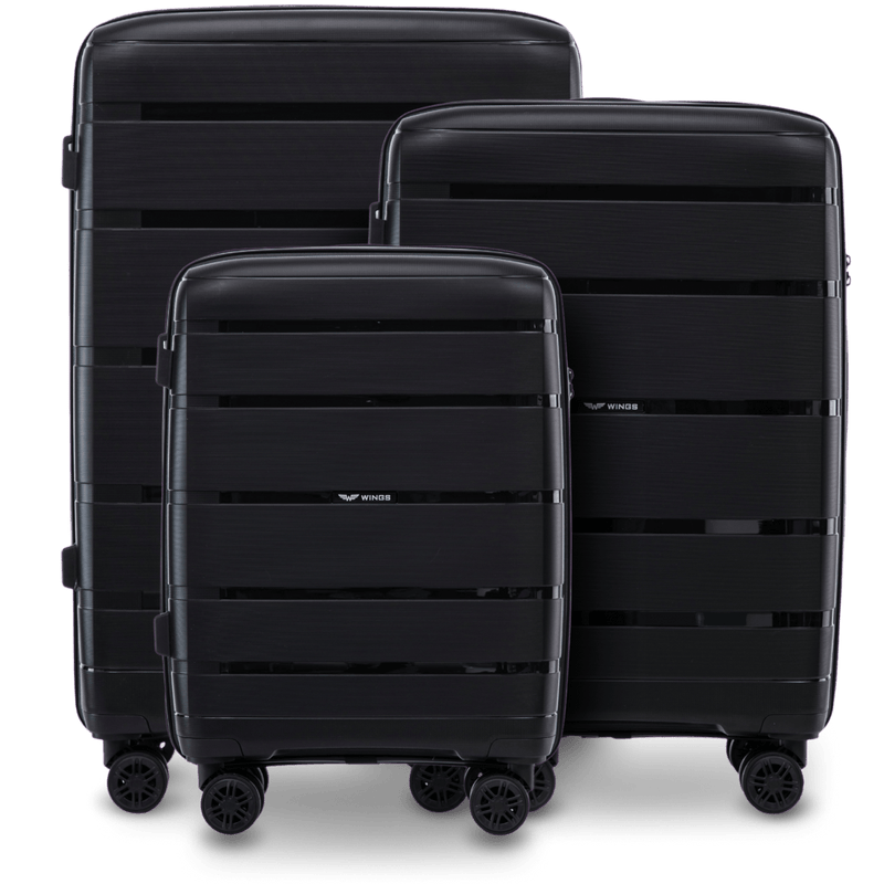 Komplet 3 walizek Wings HAWFINCH 2.0  polipropylen BLACK