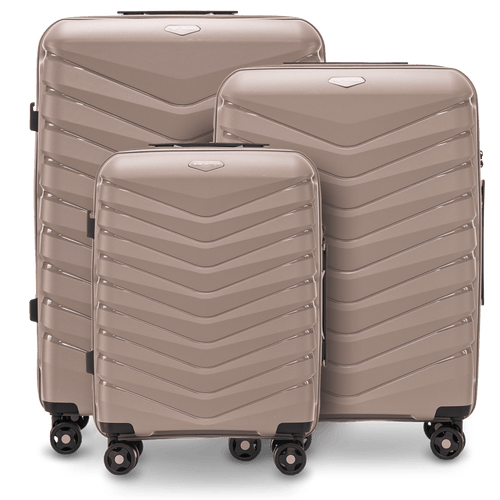 Zestaw 3 walizek Wings PHOENIX polipropylen CHAMPAGNE