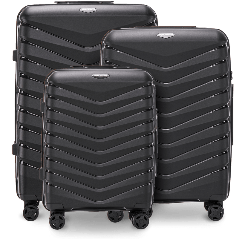 Zestaw 3 walizek Wings PHOENIX polipropylen BLACK