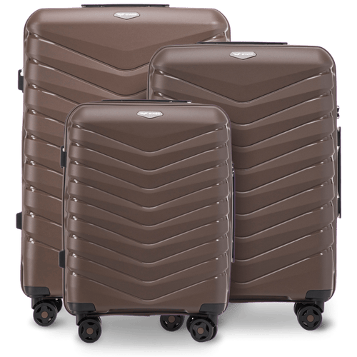 Zestaw 3 walizek Wings PHOENIX polipropylen BROWN