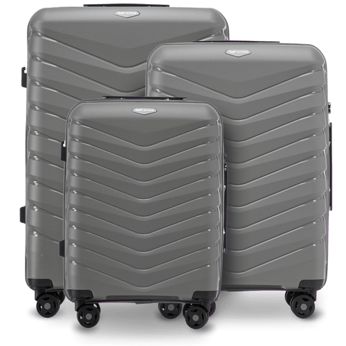 Zestaw 3 walizek Wings PHOENIX polipropylen DARK GREY