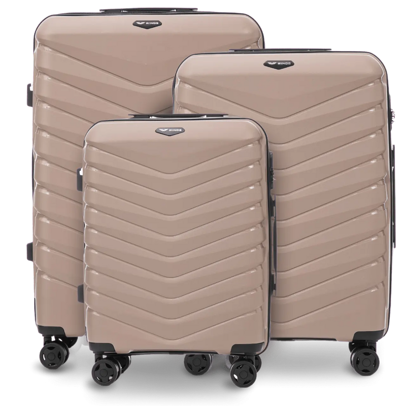 Zestaw 3 walizek Wings PHOENIX 2.0 polipropylen CHAMPAGNE