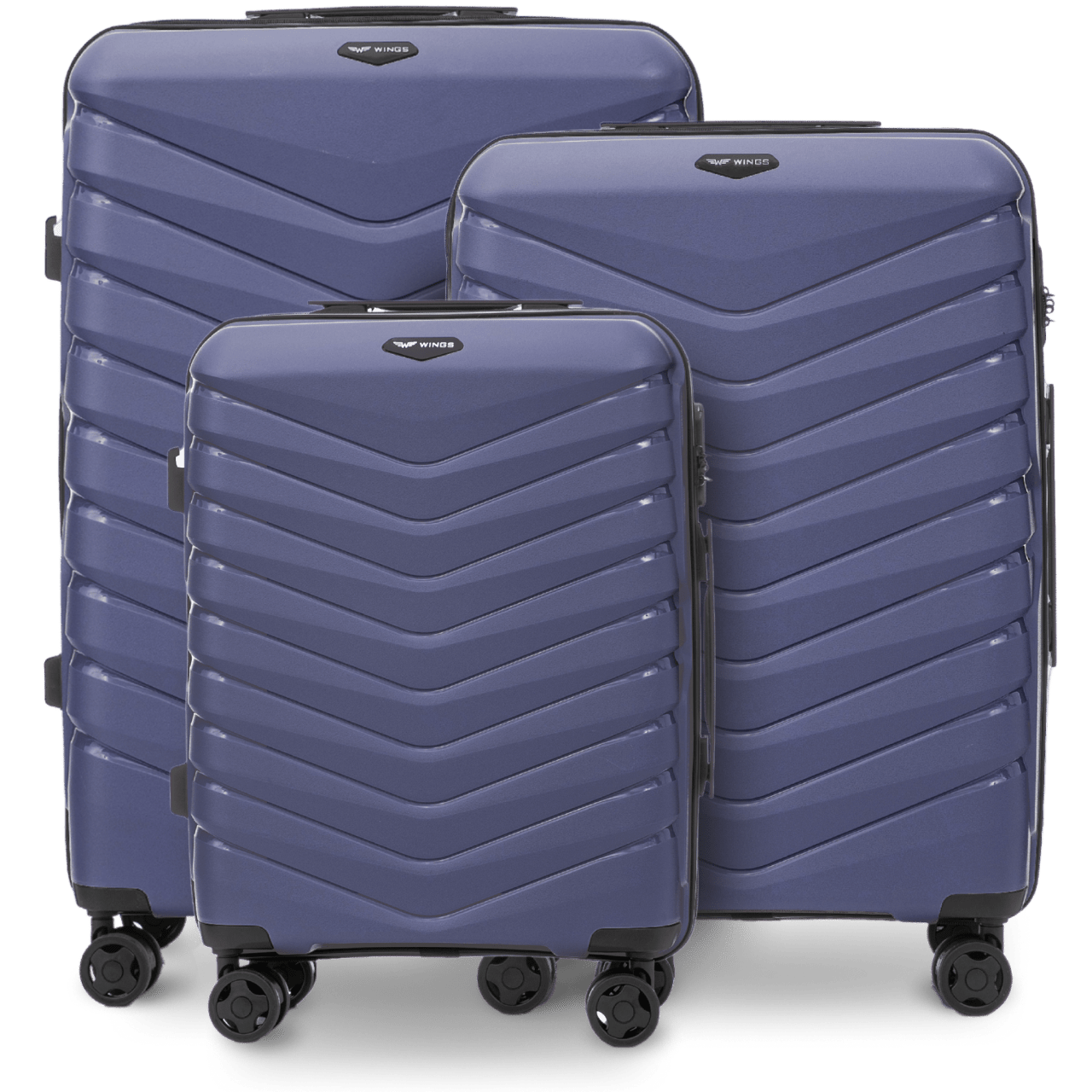 Zestaw 3 walizek Wings PHOENIX 2.0 polipropylen BLUE PHOENIX COLLECTION