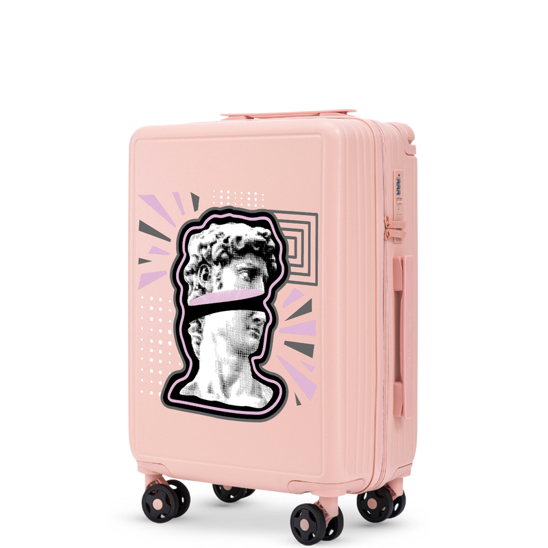 Walizka kabinowa Wings ABS+ 20" Customized SOFT PINK POPIERSIE