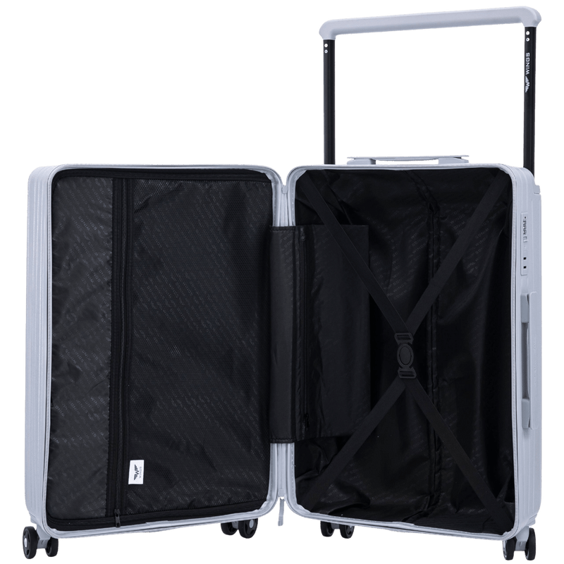 Walizka kabinowa Wings ABS+ 20" Customized  PASTEL BLUE POPIERSIE