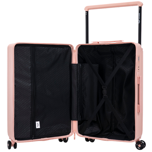 Walizka średnia Wings ABS+ 24" Customized SOFT PINK MEOW