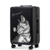 Walizka średnia Wings ABS+ 24" Customized BLACK MEOW