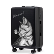 Walizka średnia Wings ABS+ 24" Customized BLACK MEOW