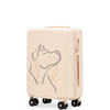 Walizka kabinowa Wings ABS+ 20" Customized DIRTY WHITE DOG