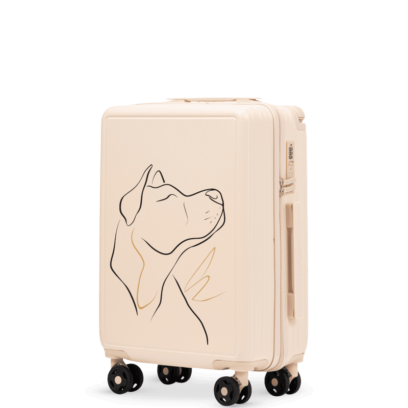 Walizka kabinowa Wings ABS+ 20" Customized DIRTY WHITE DOG