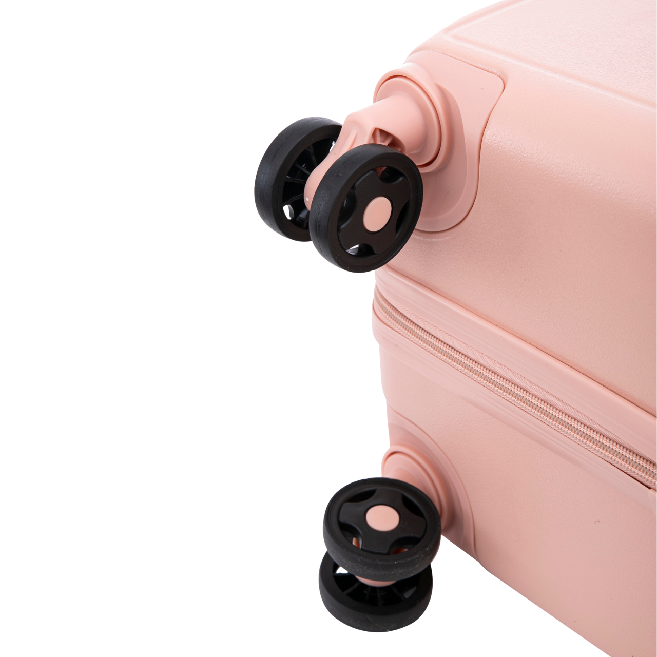 Walizka kabinowa Wings ABS+ 20" Customized SOFT PINK DOG