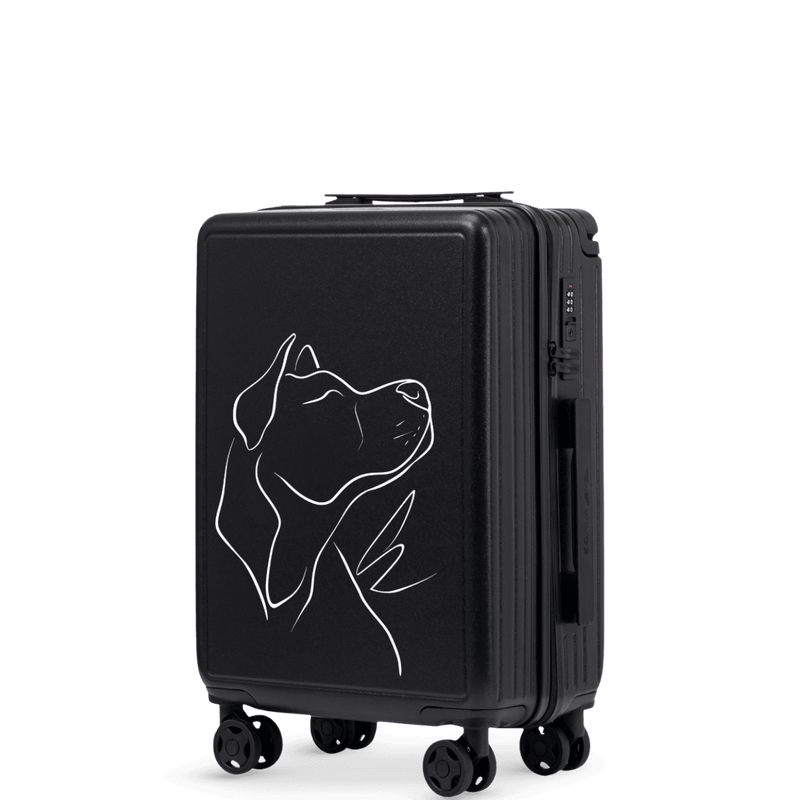 Walizka kabinowa Wings ABS+ 20" Customized BLACK DOG