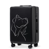 Walizka średnia Wings ABS+ 24" Customized BLACK DOG