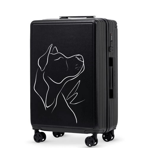 Walizka średnia Wings ABS+ 24" Customized BLACK DOG