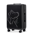 Walizka średnia Wings ABS+ 24" Customized BLACK DOG