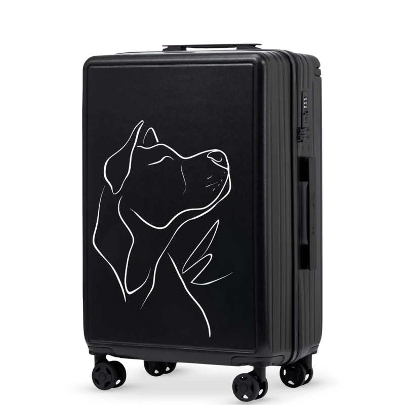 Walizka średnia Wings ABS+ 24" Customized BLACK DOG