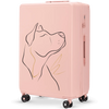 Walizka duża Wings ABS+ 28" Customized SOFT PINK DOG