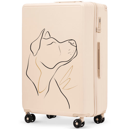 Walizka duża Wings ABS+ 28" Customized DIRTY WHITE DOG