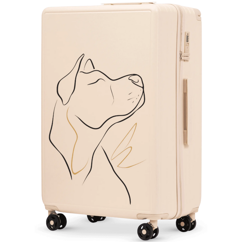 Walizka duża Wings ABS+ 28" Customized DIRTY WHITE DOG