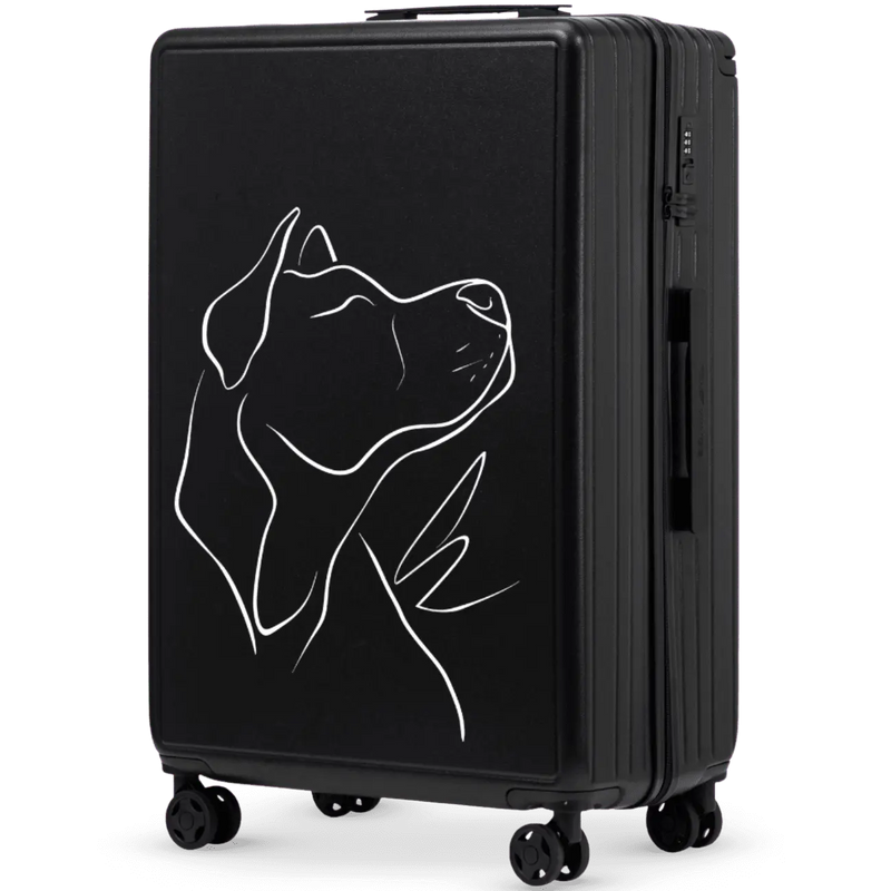 Walizka duża Wings ABS+ 28" Customized BLACK DOG