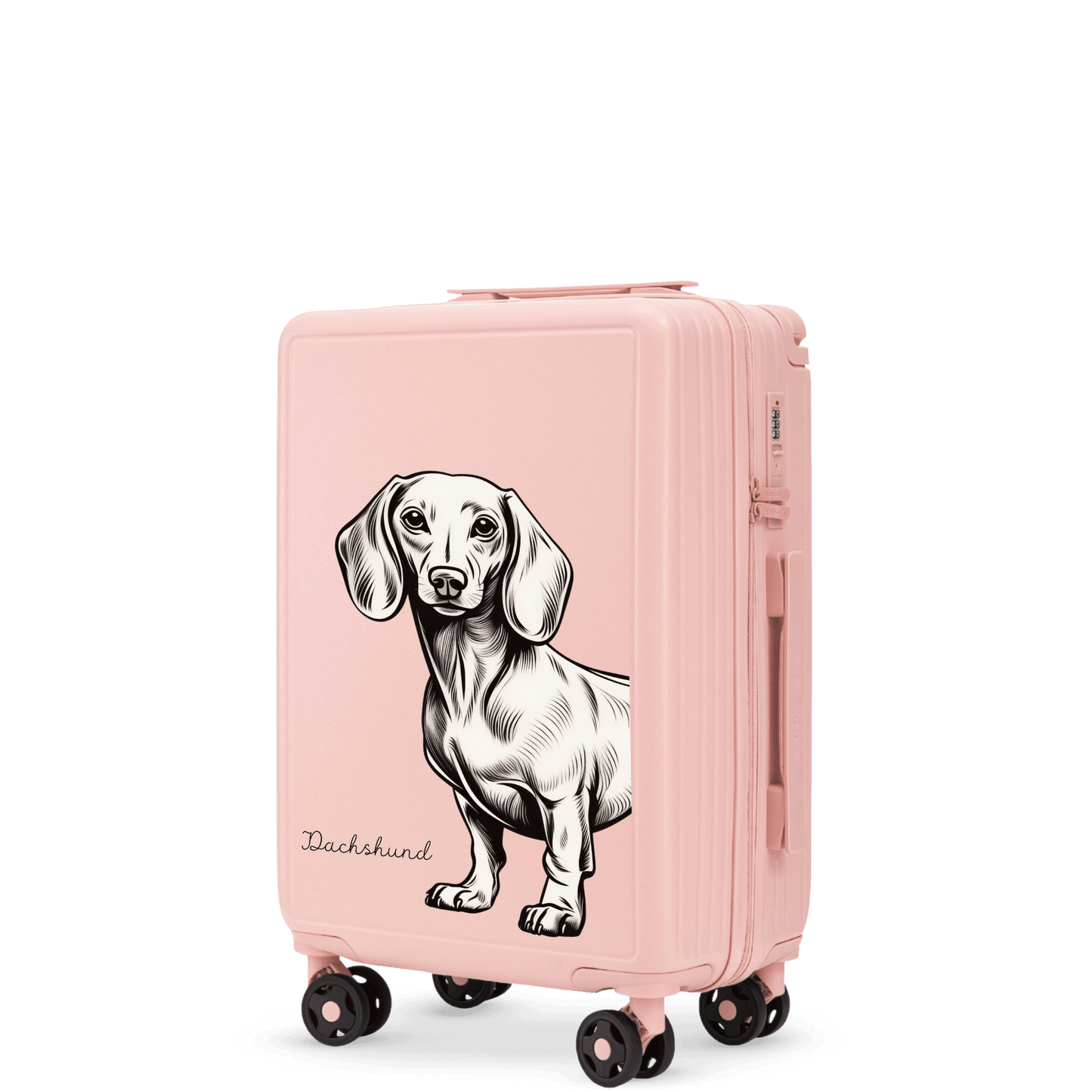 Walizka kabinowa Wings ABS+ 20" Customized  SOFT PINK JAMNIK customized