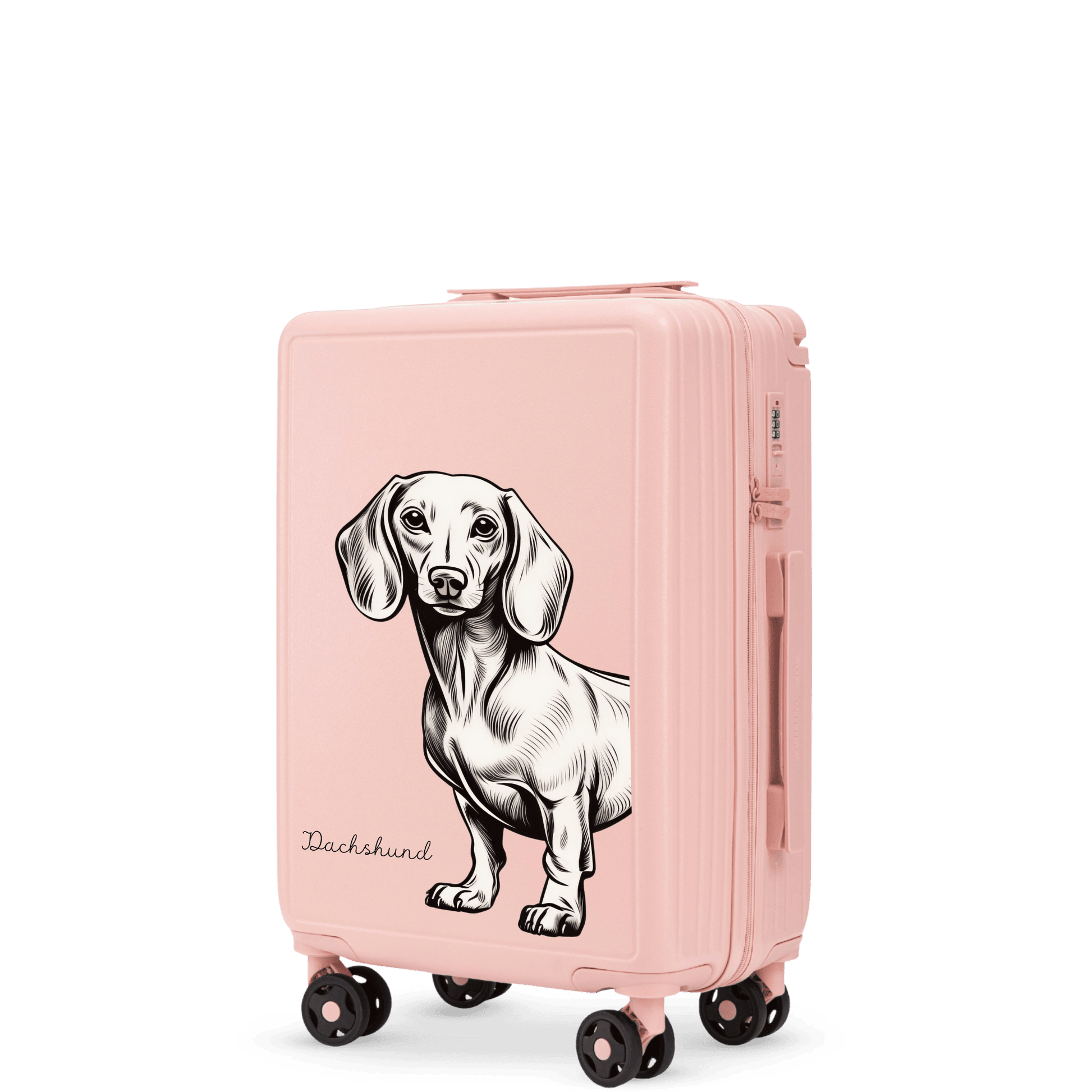 Walizka kabinowa Wings ABS+ 20" Customized  SOFT PINK JAMNIK customized