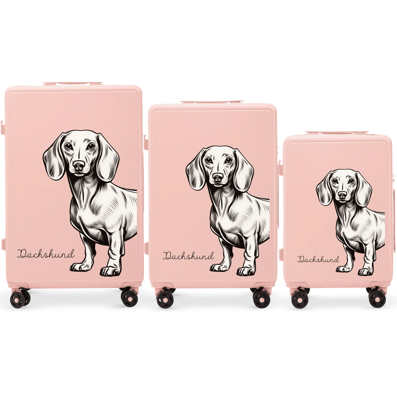 Komplet 3 WALIZEK Wings ABS+ Customized SOFT PINK JAMNIK