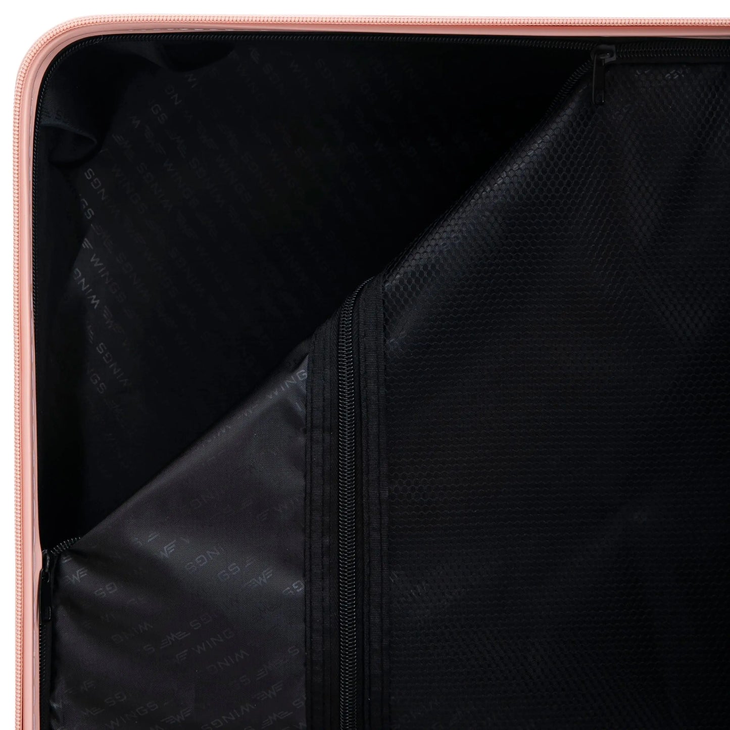 Komplet 3 WALIZEK Wings ABS+ Customized SOFT PINK JAMNIK