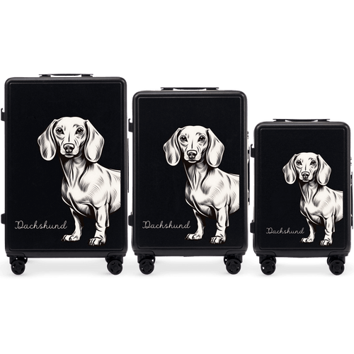 Komplet 3 WALIZEK Wings ABS+ Customized BLACK JAMNIK