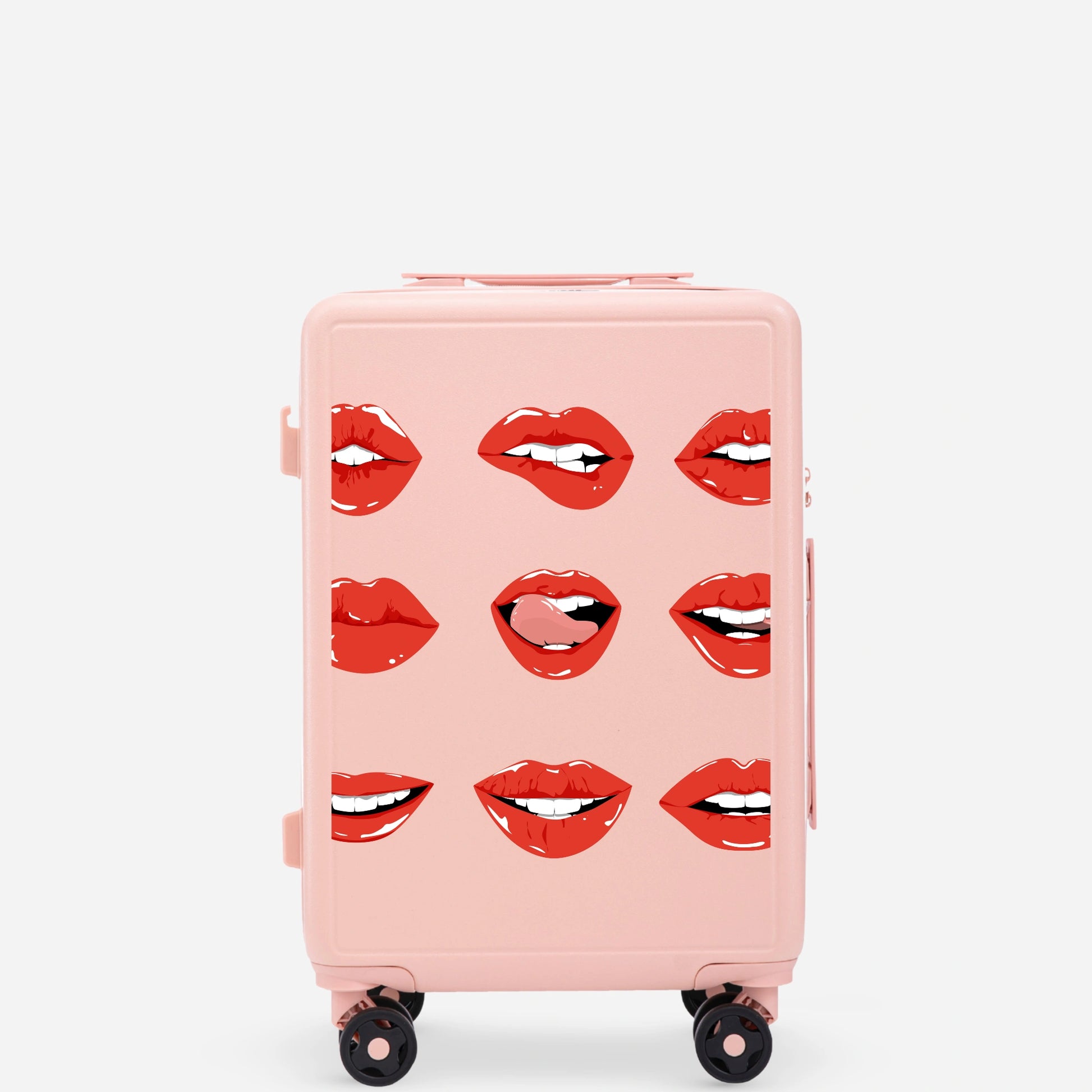 Walizka kabinowa Wings ABS+ 20" Customized  SOFT PINK LIPS
