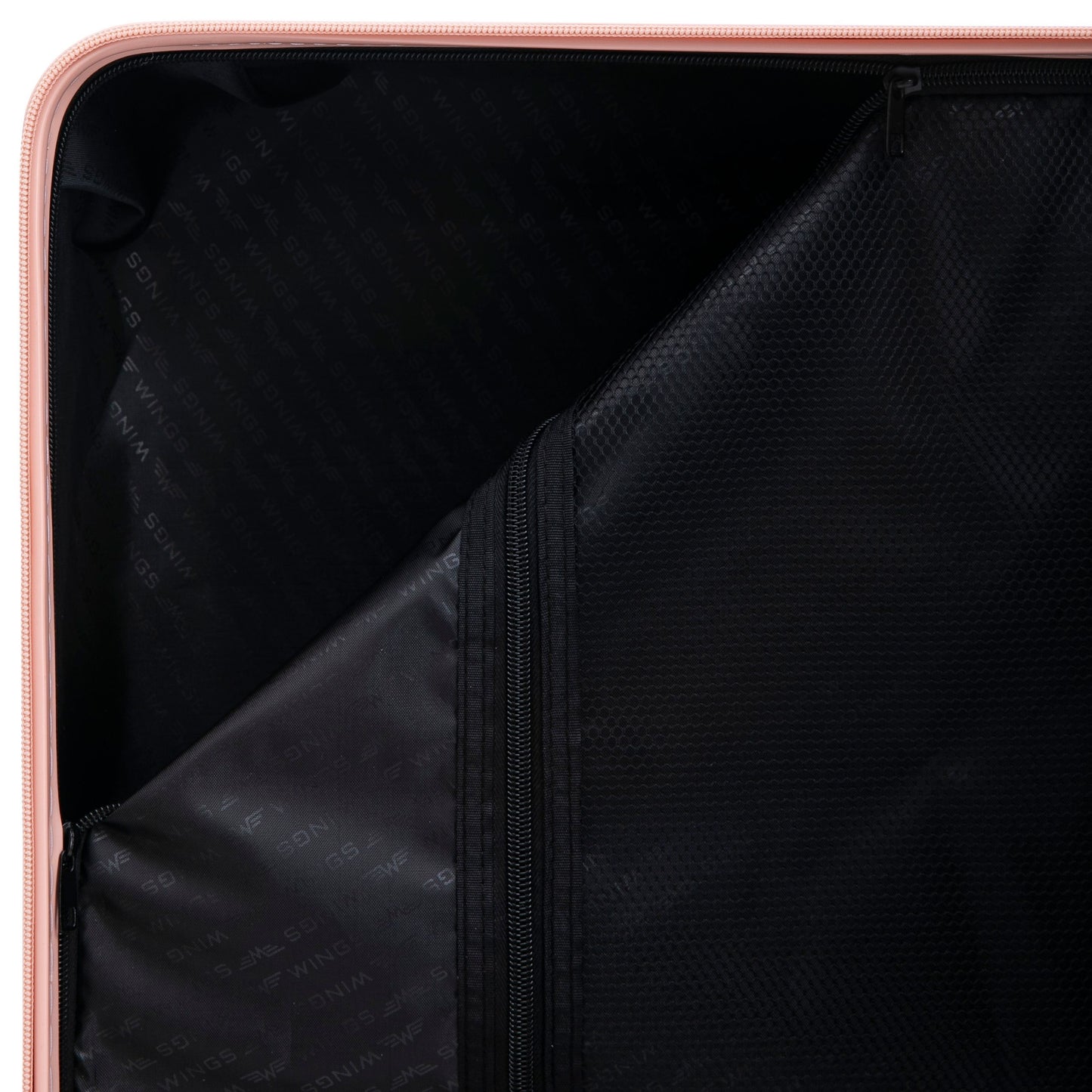 Walizka kabinowa Wings ABS+ 20" Customized  SOFT PINK LIPS