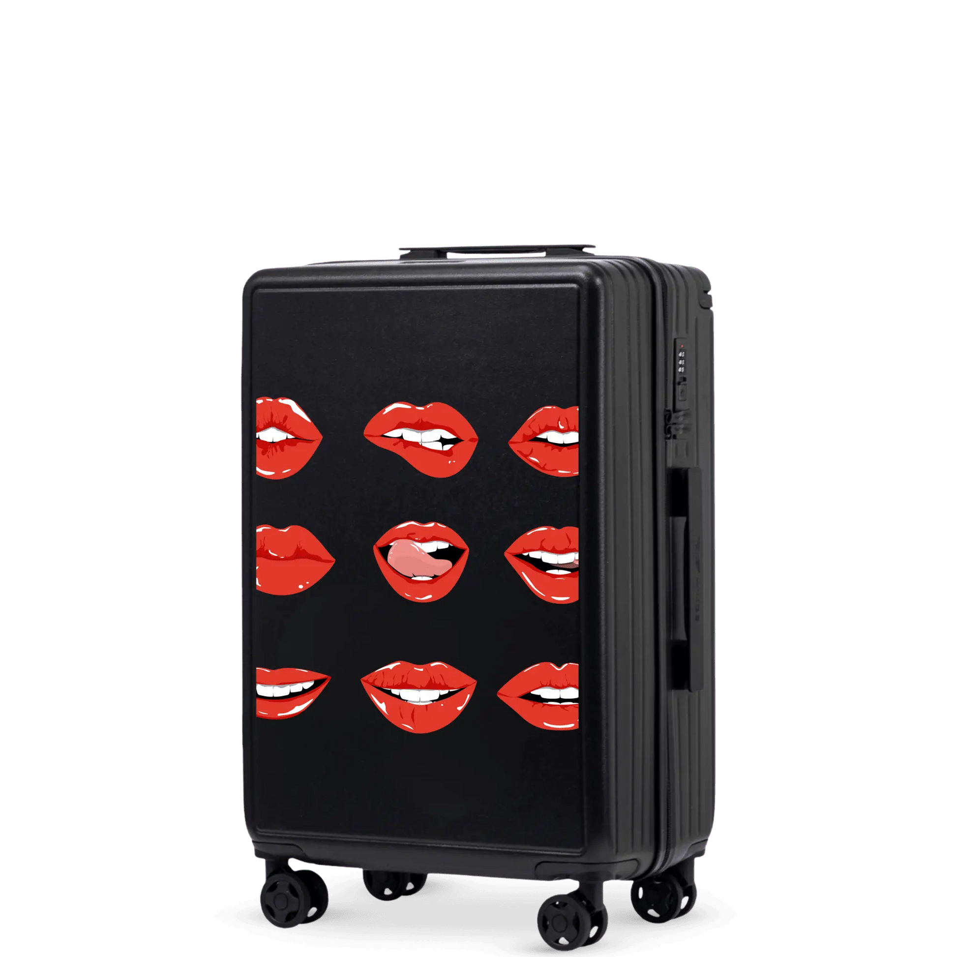 Walizka kabinowa Wings ABS+ 20" Customized  BLACK LIPS customized