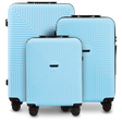 Komplet 3 walizek WINGS PC ECO JACKDAW LIGHT BLUE