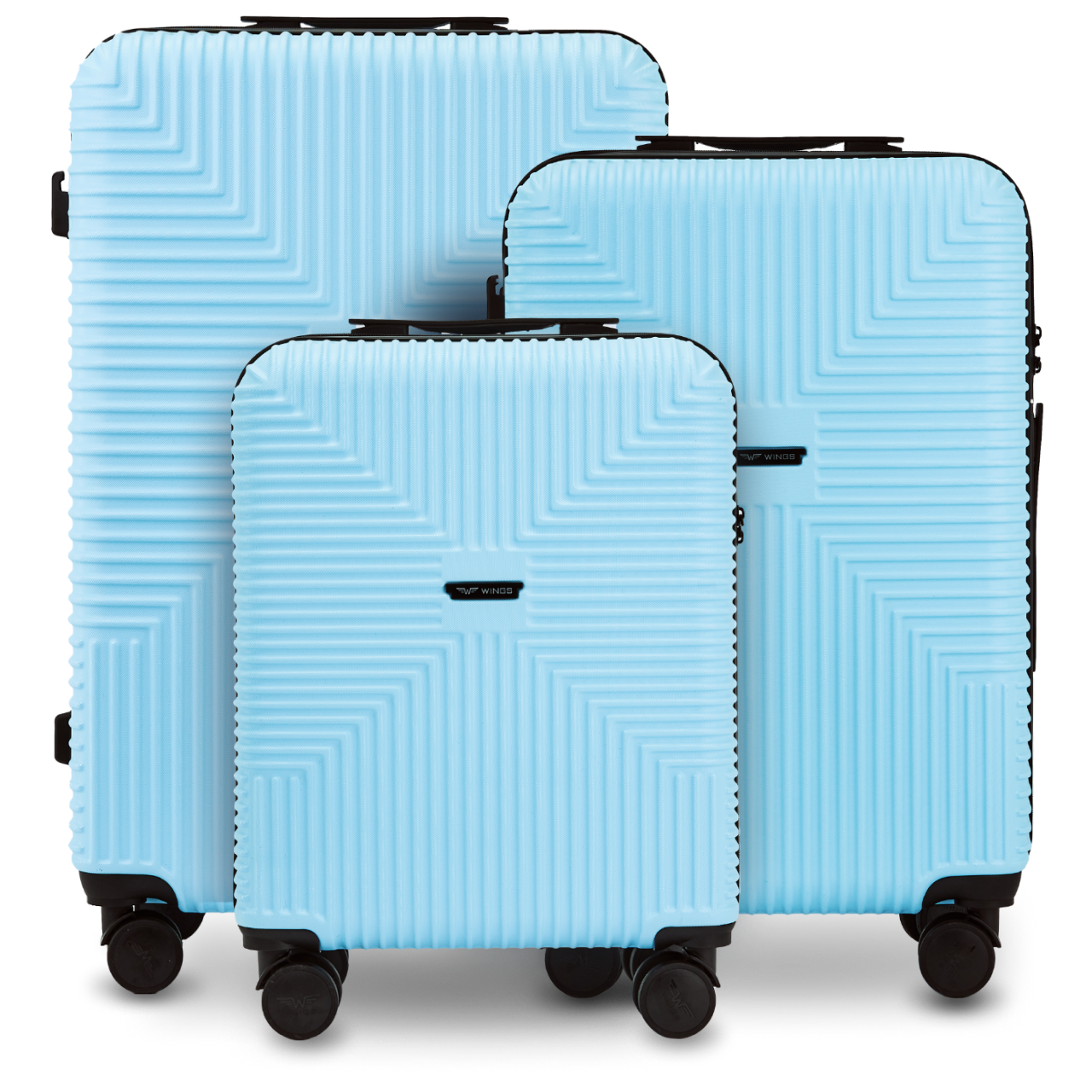 Komplet 3 walizek WINGS PC ECO JACKDAW LIGHT BLUE JACKDAW COLLECTION