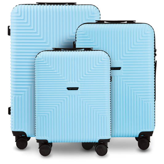 Komplet 3 walizek WINGS PC ECO JACKDAW LIGHT BLUE JACKDAW COLLECTION