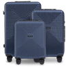 Komplet 3 walizek WINGS PC ECO BLUE