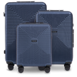 Komplet 3 walizek WINGS PC ECO BLUE