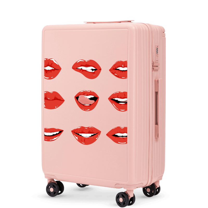 Walizka średnia Wings ABS+ 24" Customized SOFT PINK LIPS