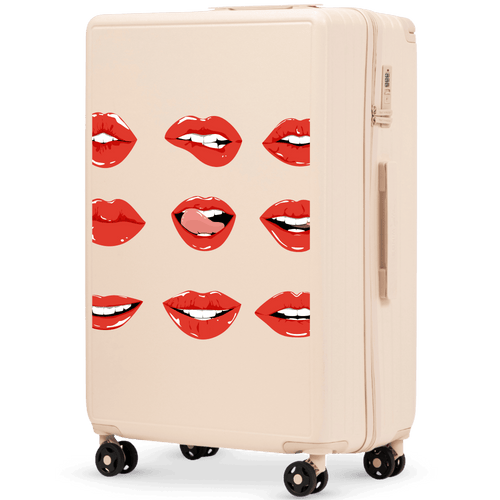 Walizka duża Wings ABS+ 28" Customized DIRTY WHITE LIPS