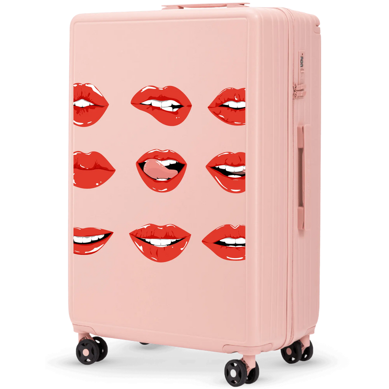 Walizka duża Wings ABS+ 28" Customized SOFT PINK LIPS