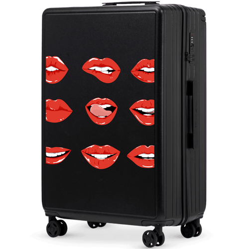 Walizka duża Wings ABS+ 28" Customized BLACK LIPS