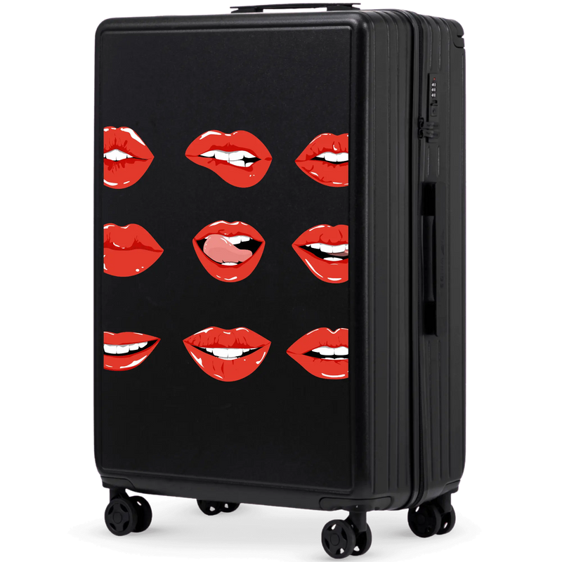 Walizka duża Wings ABS+ 28" Customized BLACK LIPS